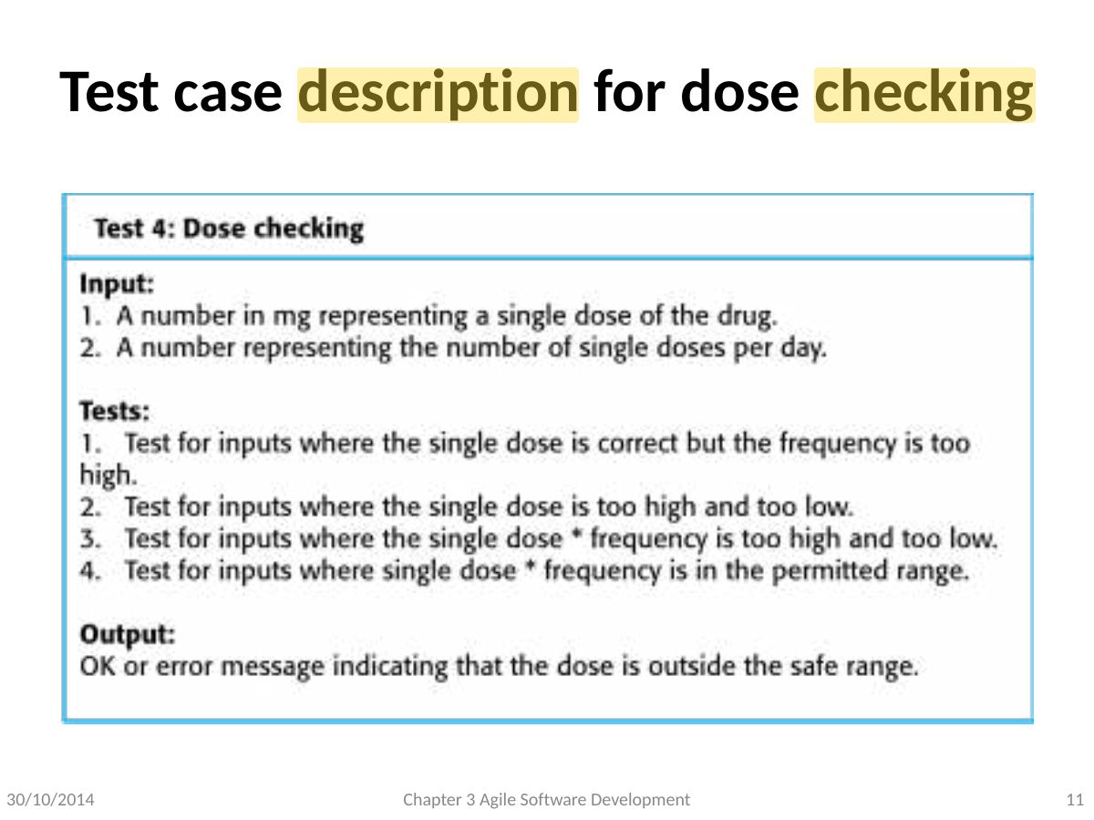 Slide 11: Test case description for dose checking