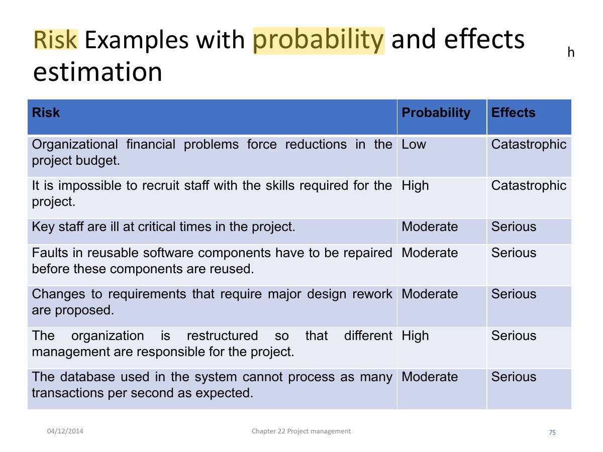 Slide 75: probability and effects