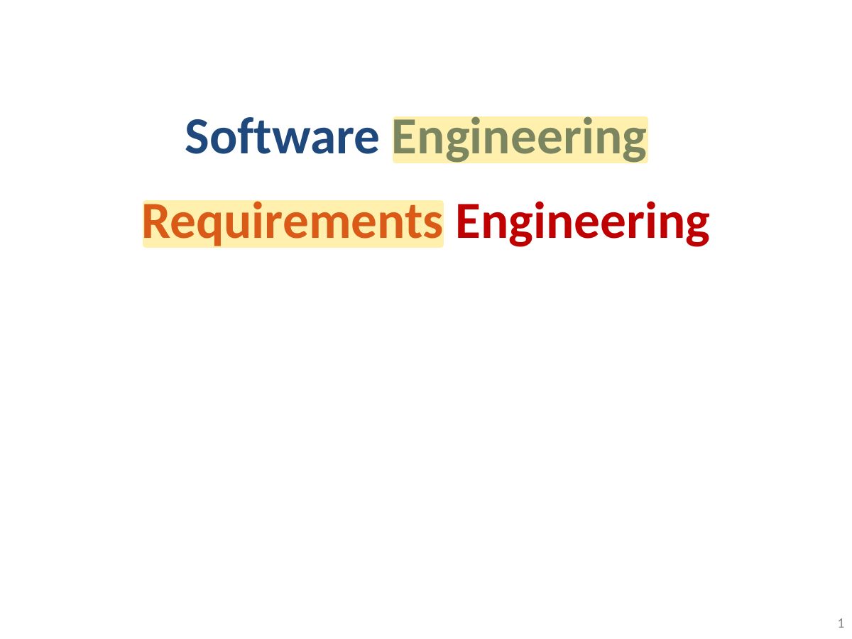 Slide 1: Software Engineering