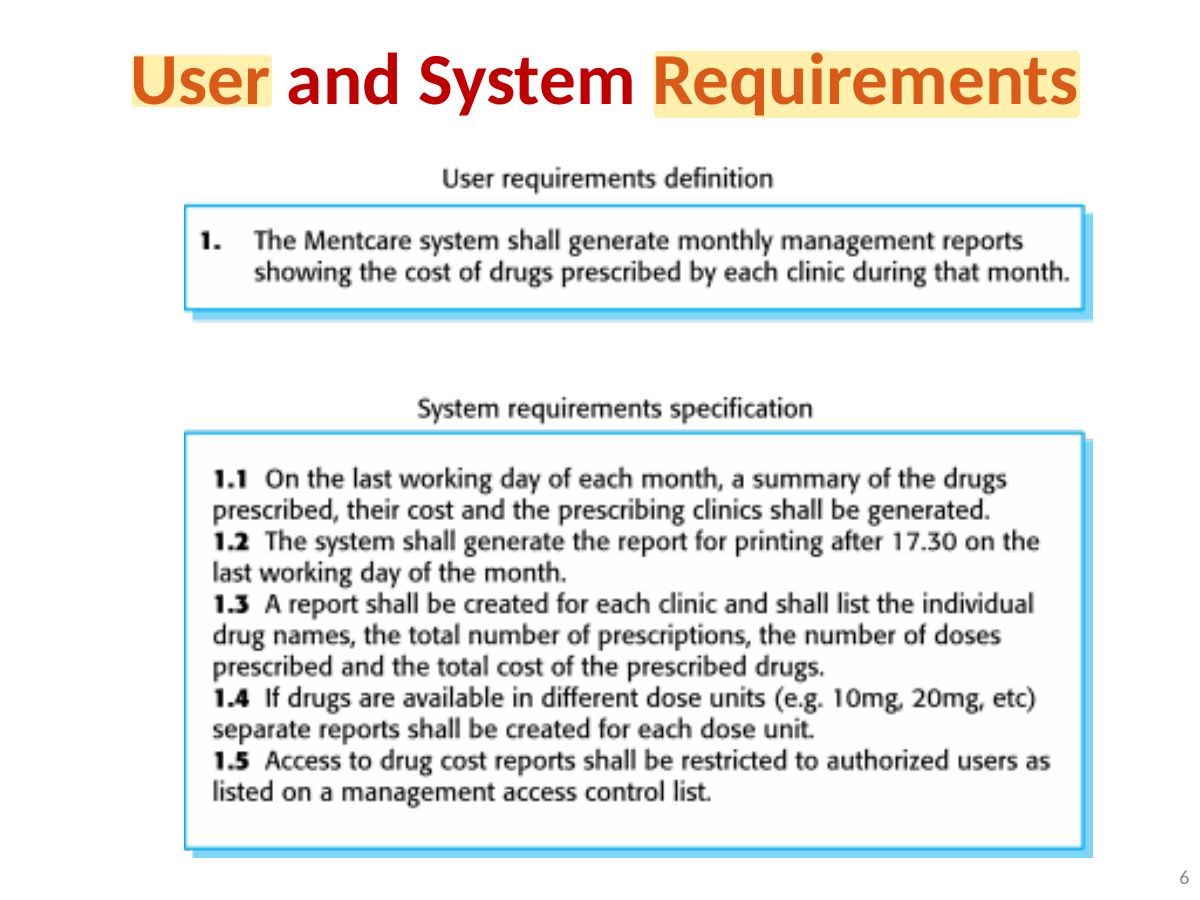 Slide 6: User and System Requirements