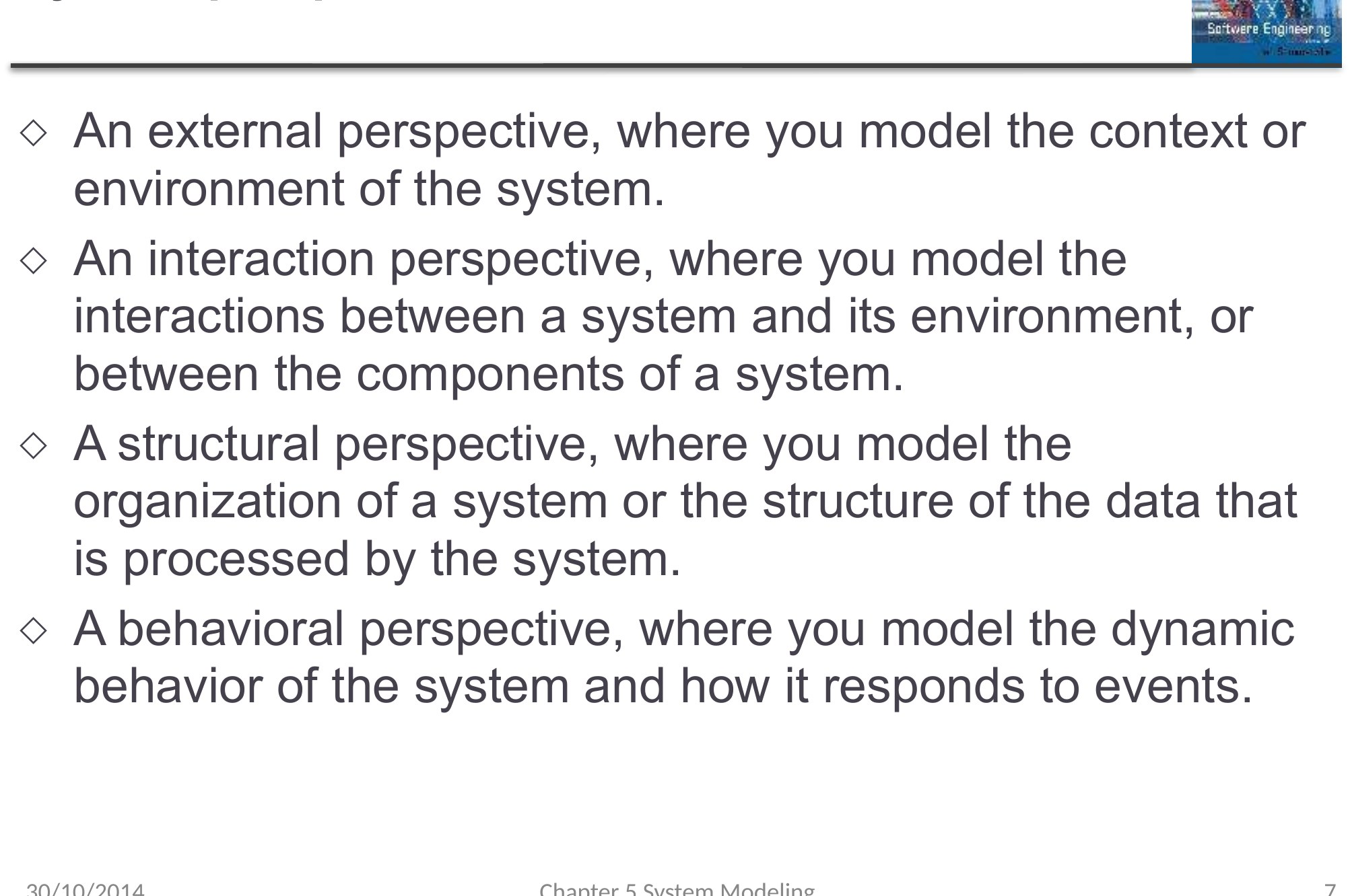 System perspectives