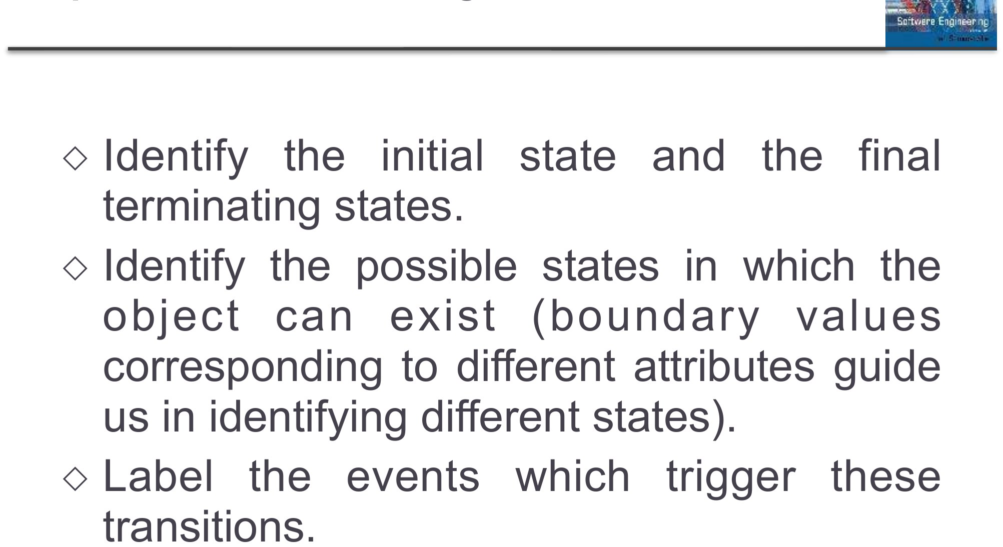 Steps to Draw a State Diagram