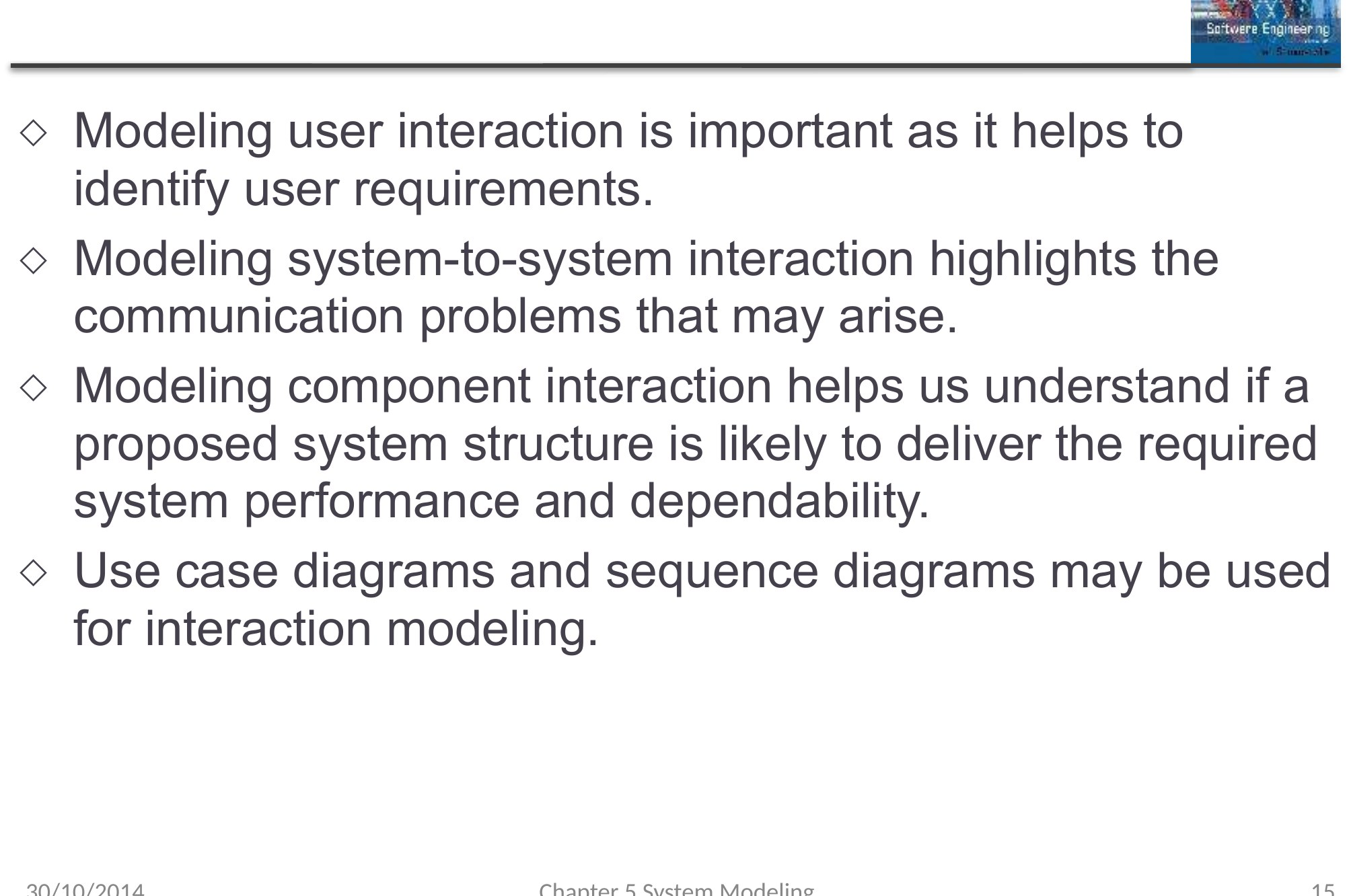 Interaction models