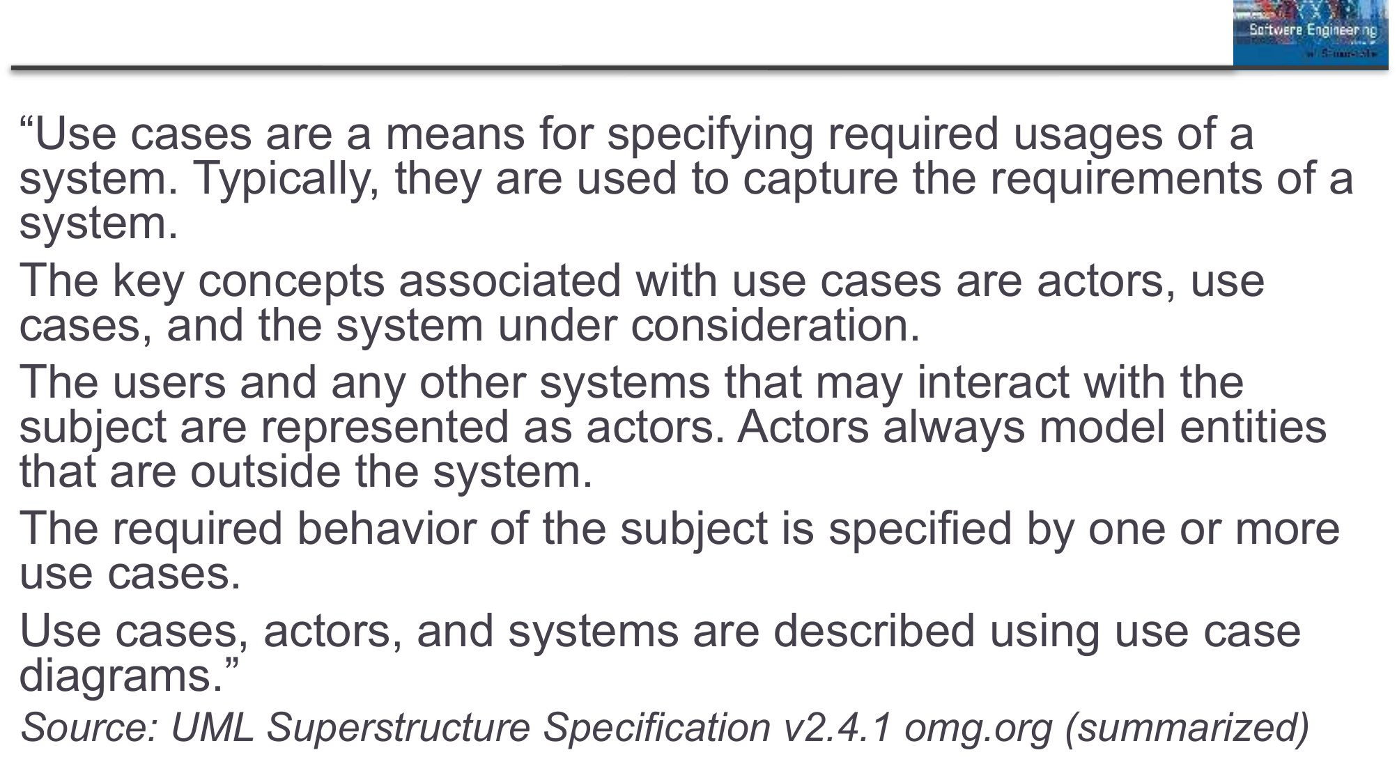 What is a Use case?