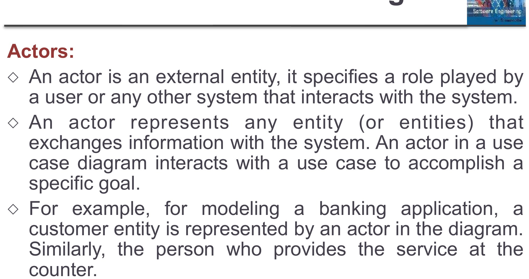 Elements of a Use Case Diagram