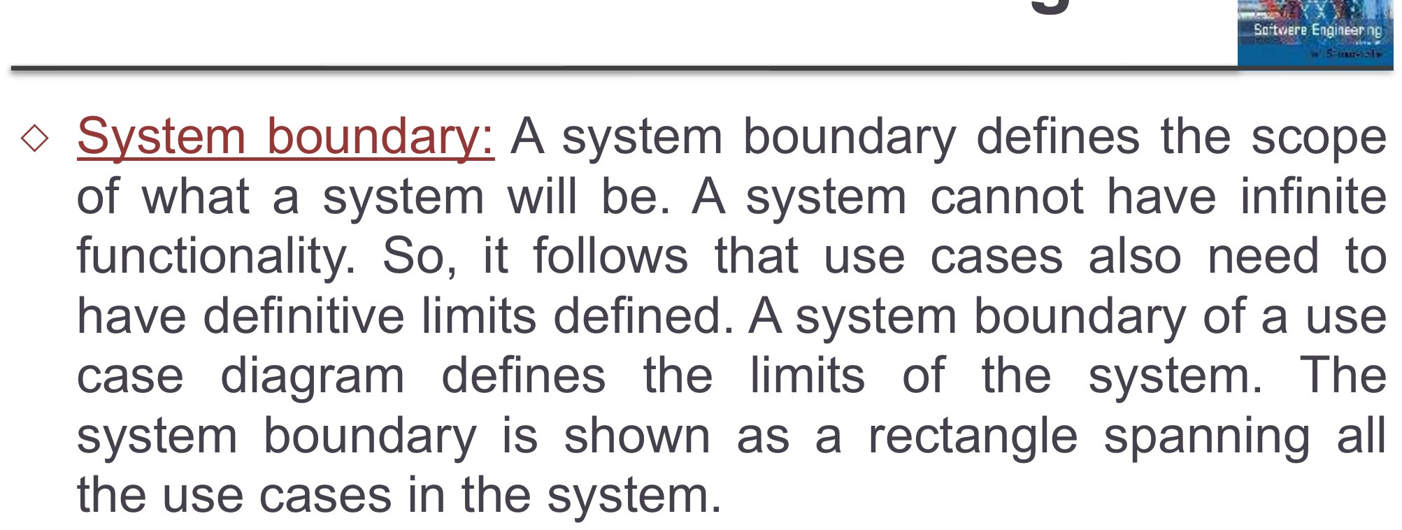 Elements of a Use Case Diagram