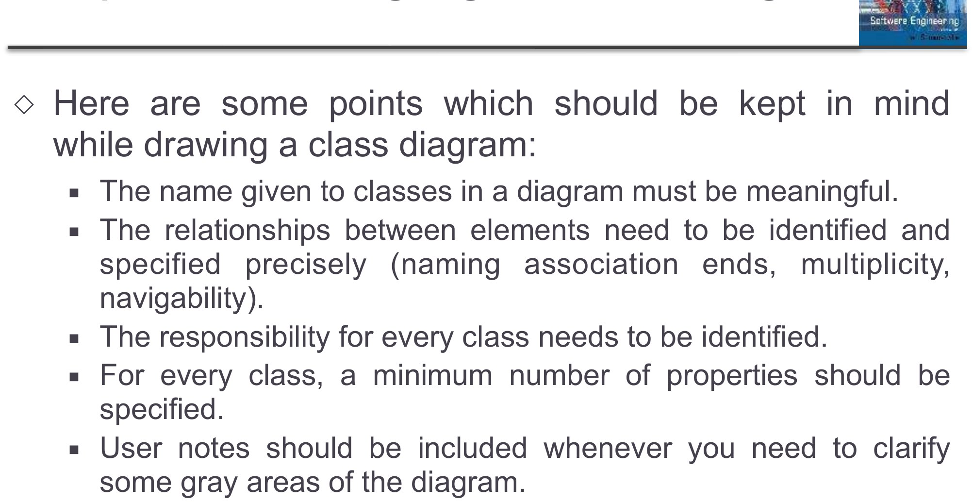 Best practices of Designing of the Class Diagram