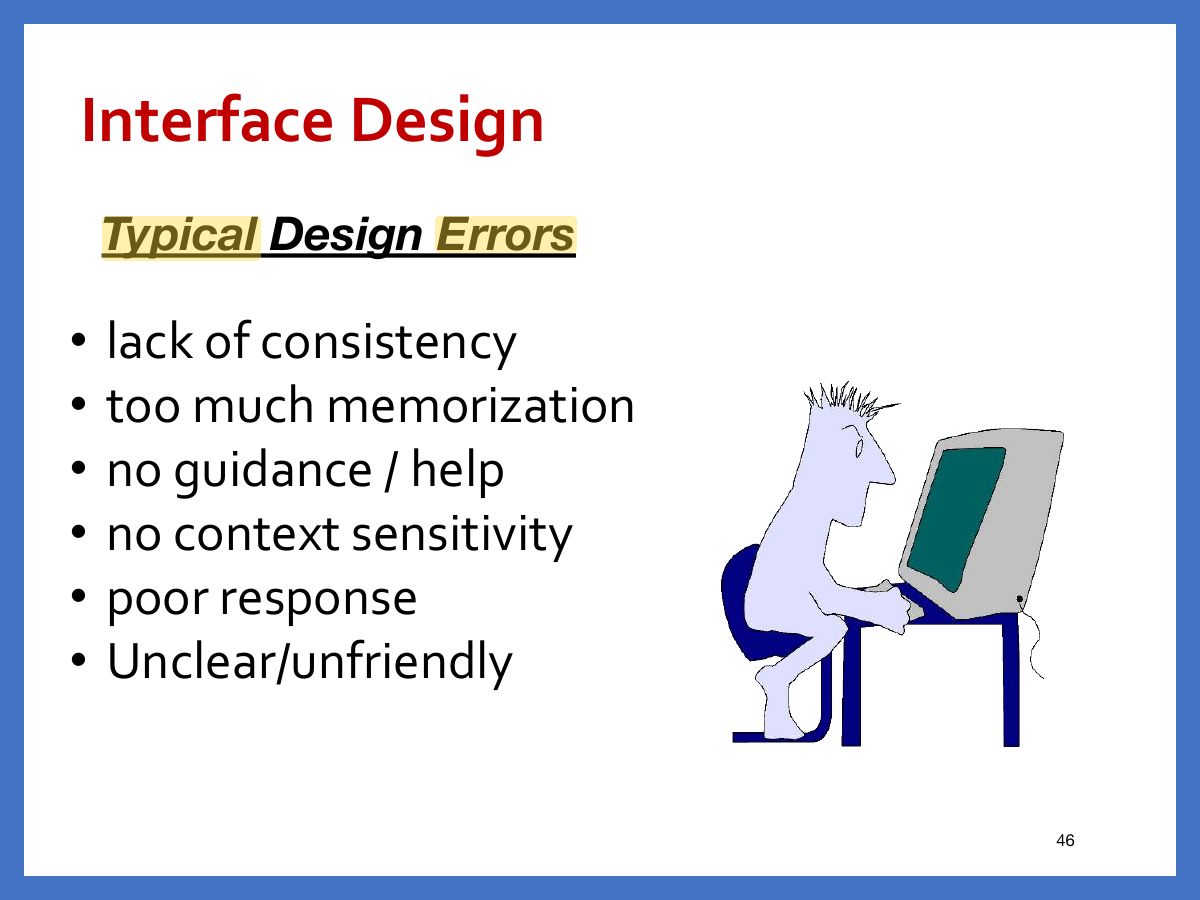 Slide 46: Interface Design