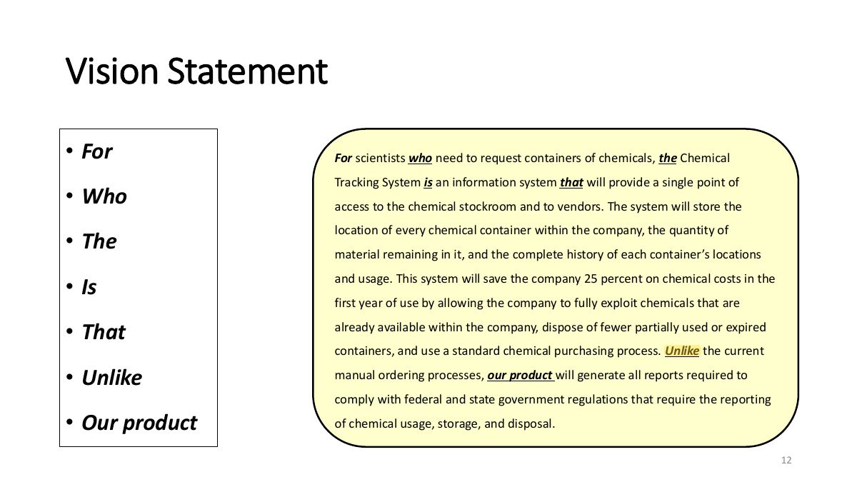 Slide 12: Vision Statement