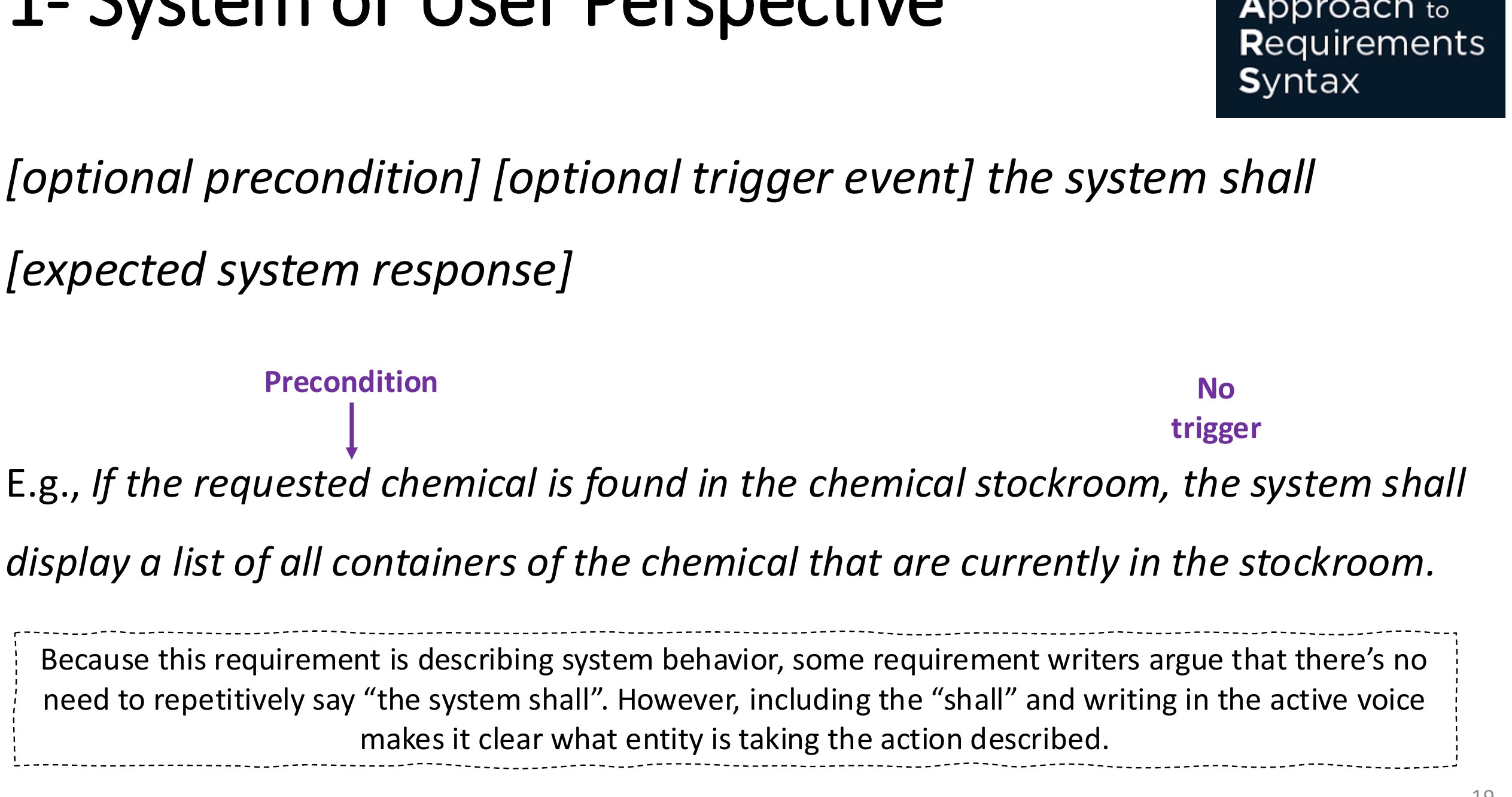 1- System or User Perspective