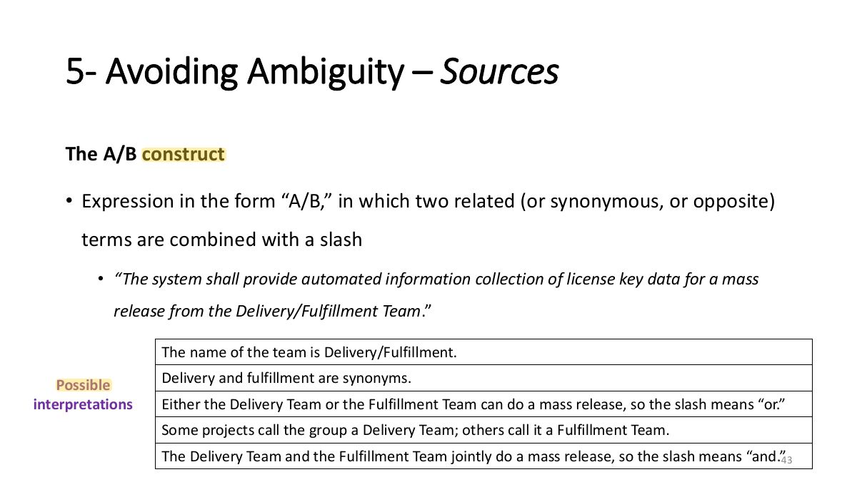 Slide 43: 5- Avoiding Ambiguity – Sources