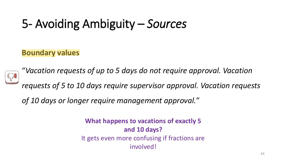 Slide 44: 5- Avoiding Ambiguity – Sources