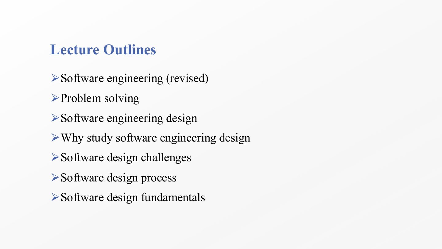 Slide 3: Lecture Outlines