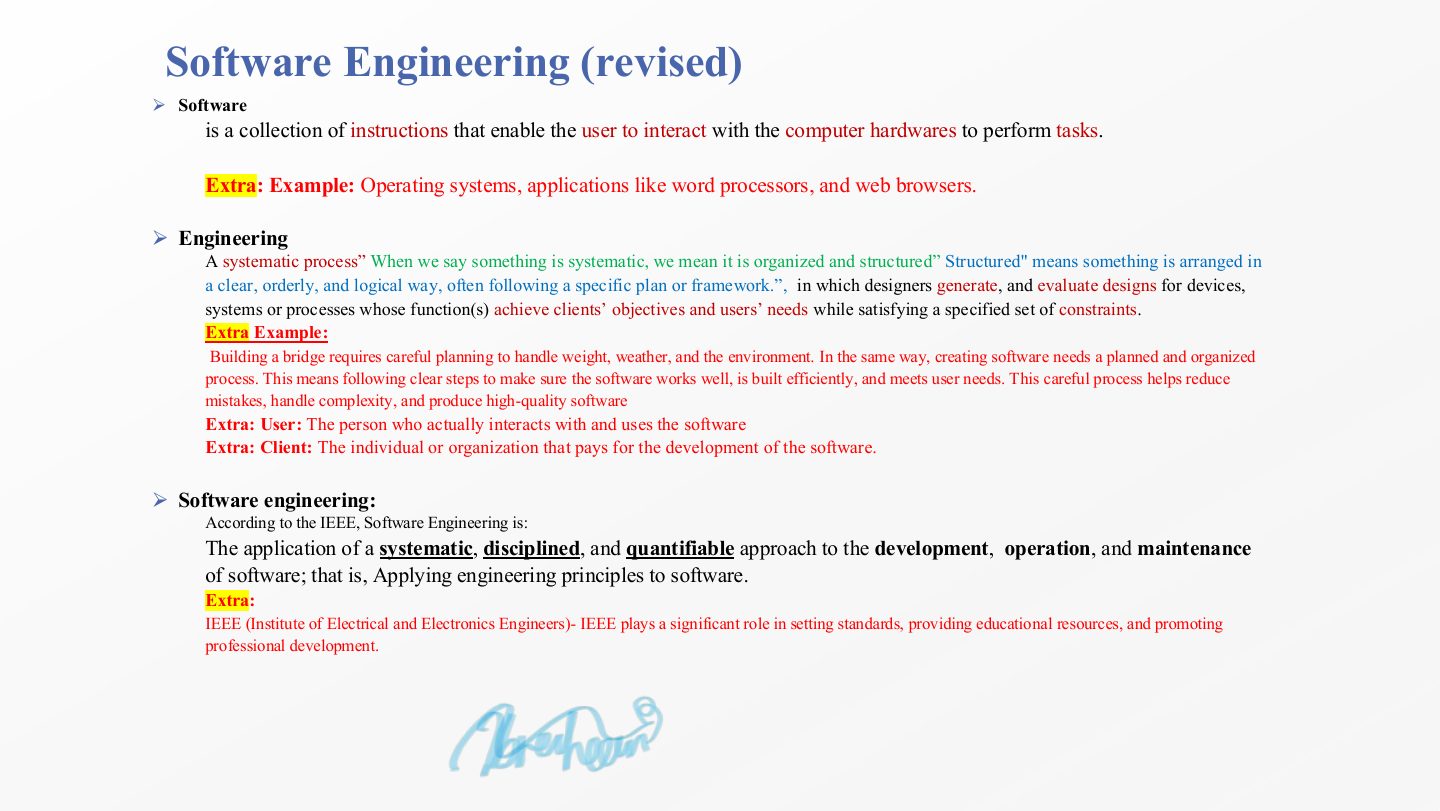 Slide 4: Software Engineering (revised)