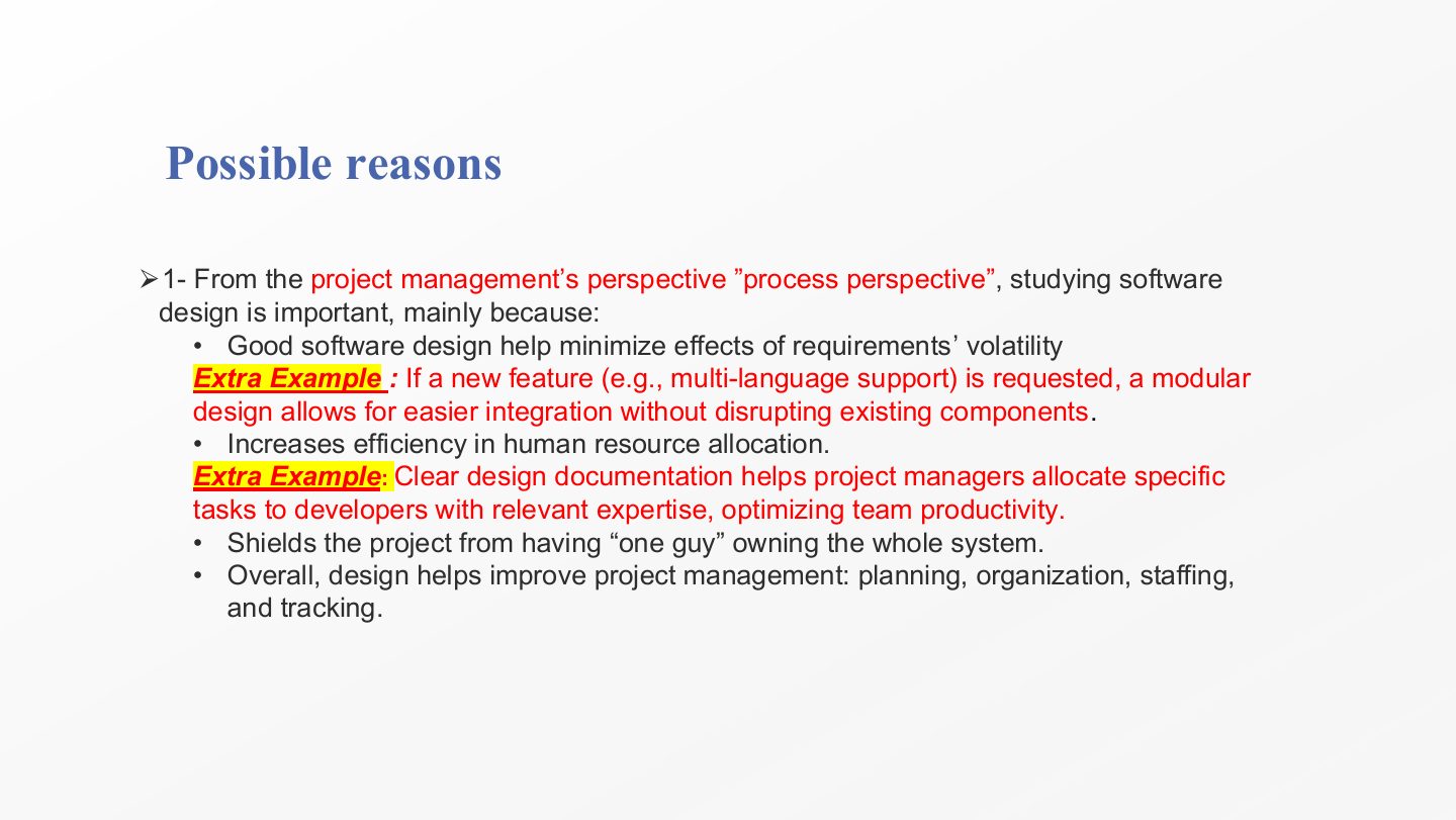 Slide 17: Possible reasons