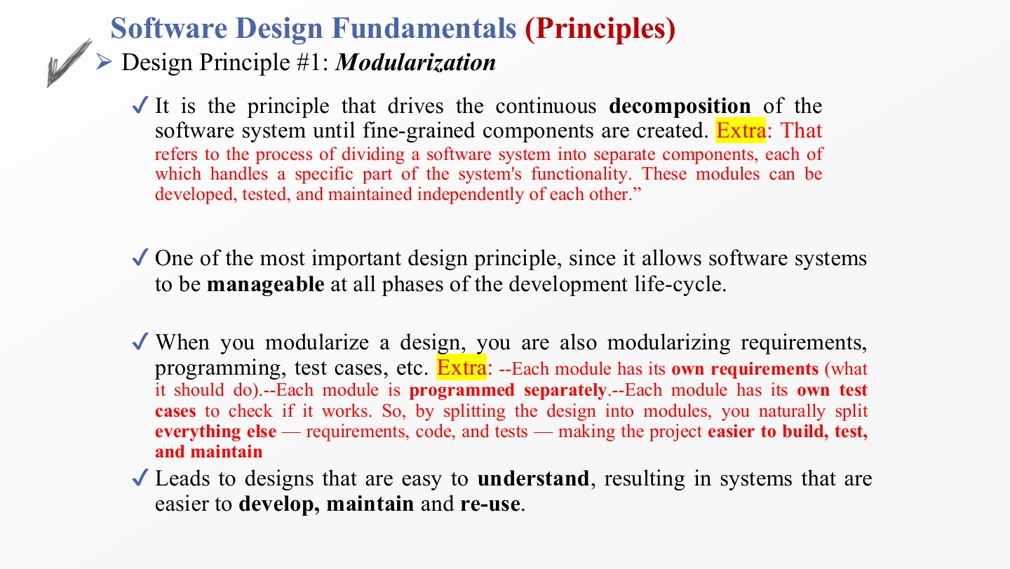 Slide 41: Software Design Fundamentals (Principles)