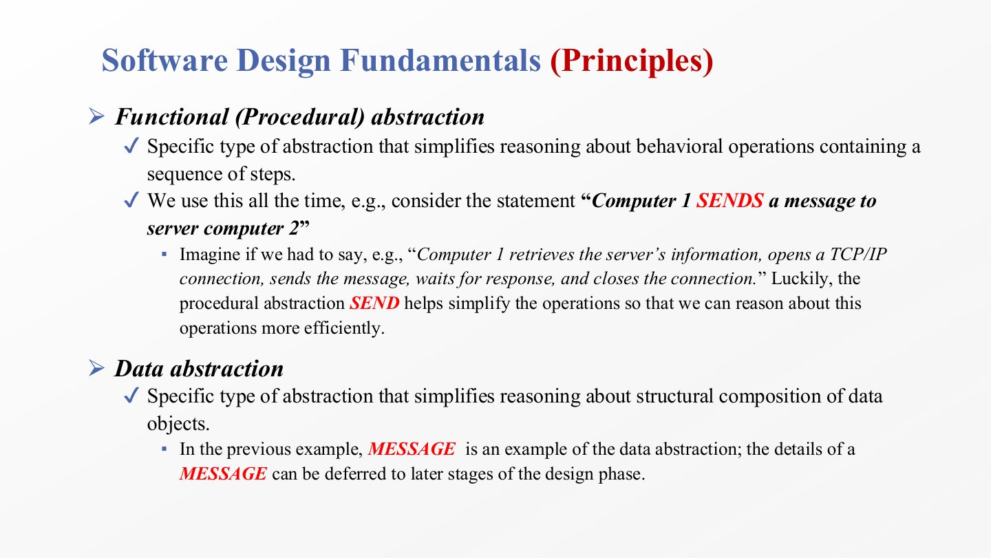 Slide 46: Software Design Fundamentals (Principles)