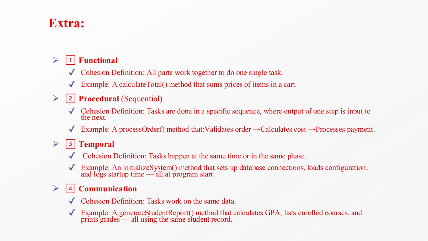 Slide 61: Extra: Cohesion Examples