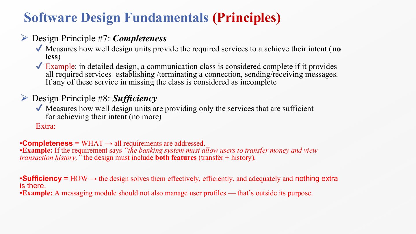 Slide 64: Software Design Fundamentals (Principles)