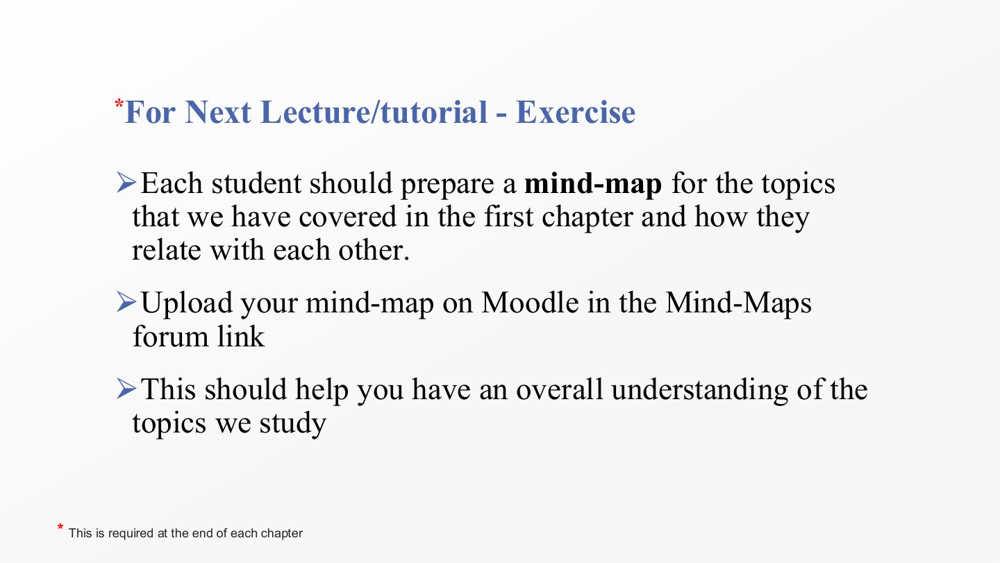 Slide 69: For Next Lecture/tutorial - Exercise