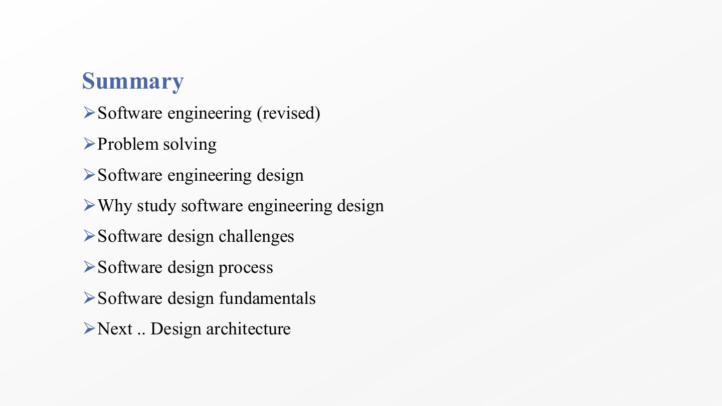 Slide 71: Summary