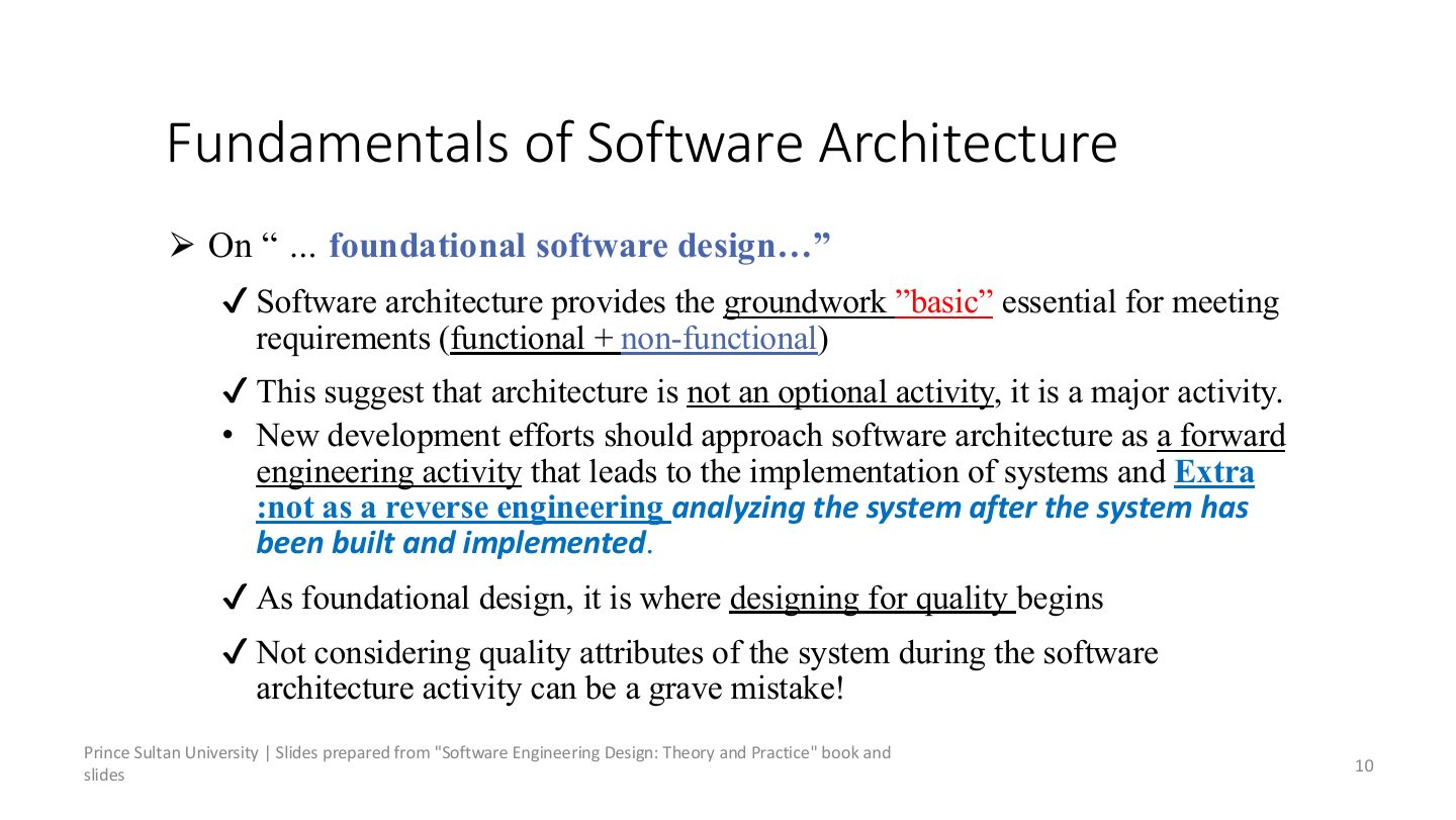 Slide 10: Fundamentals of Software Architecture
