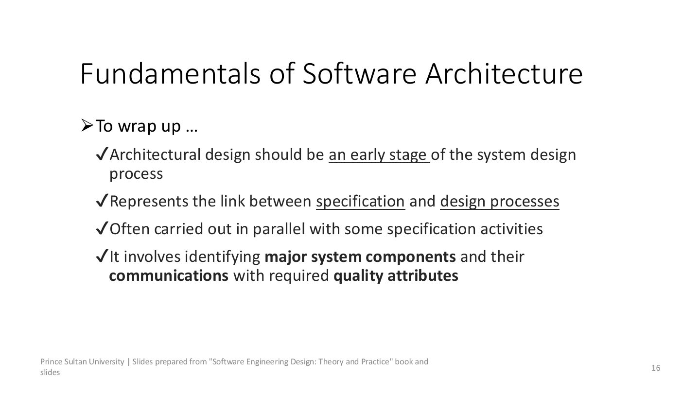 Slide 16: Fundamentals of Software Architecture