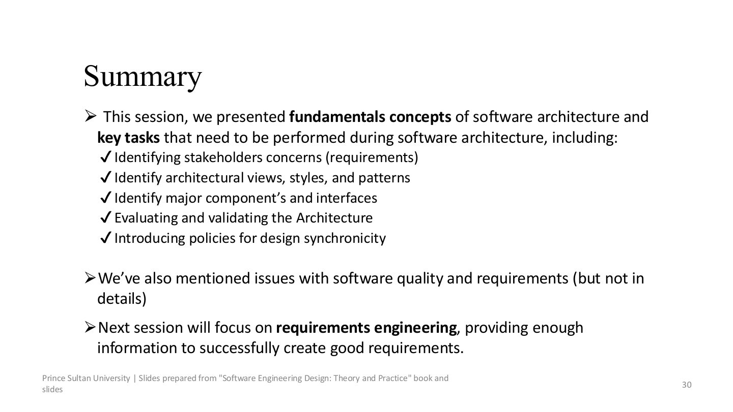 Slide 30: Summary