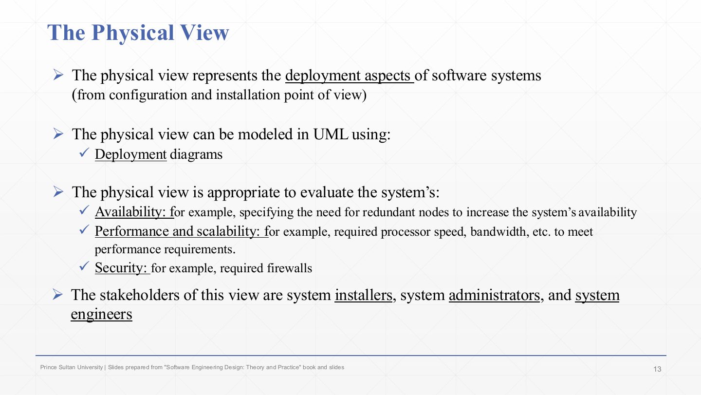 Slide 13: The Physical View
