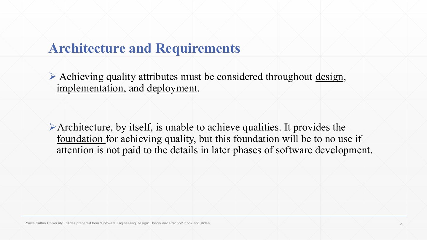 Slide 4: Architecture and Requirements