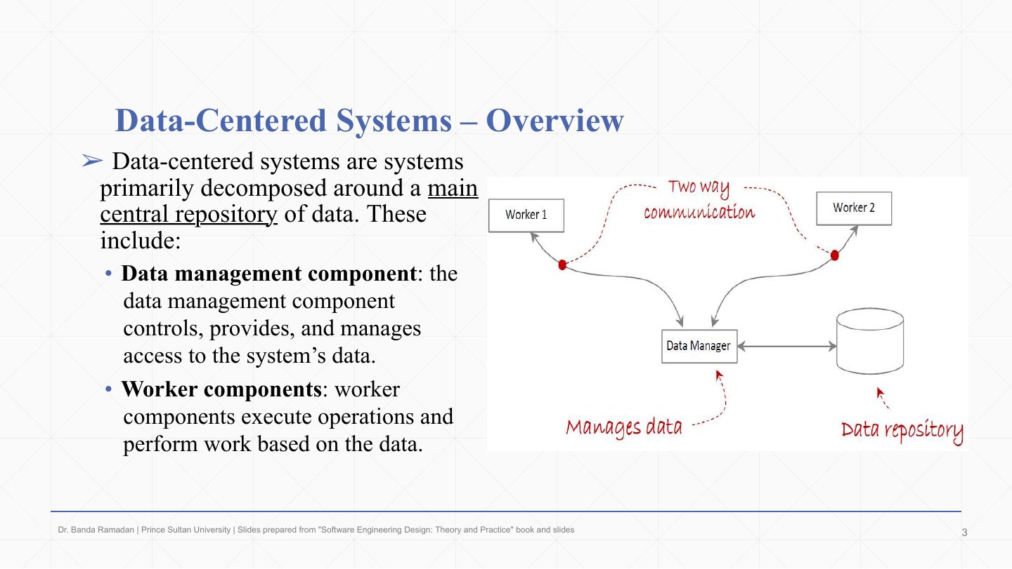 Slide 3: Data-Centered Systems Ð Overview