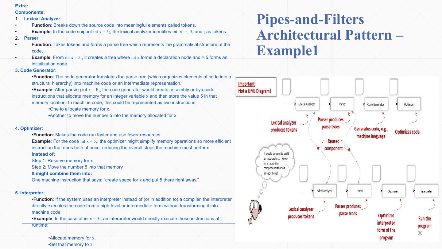 Slide 29: Pipes-and-Filters – Example 1: language processor