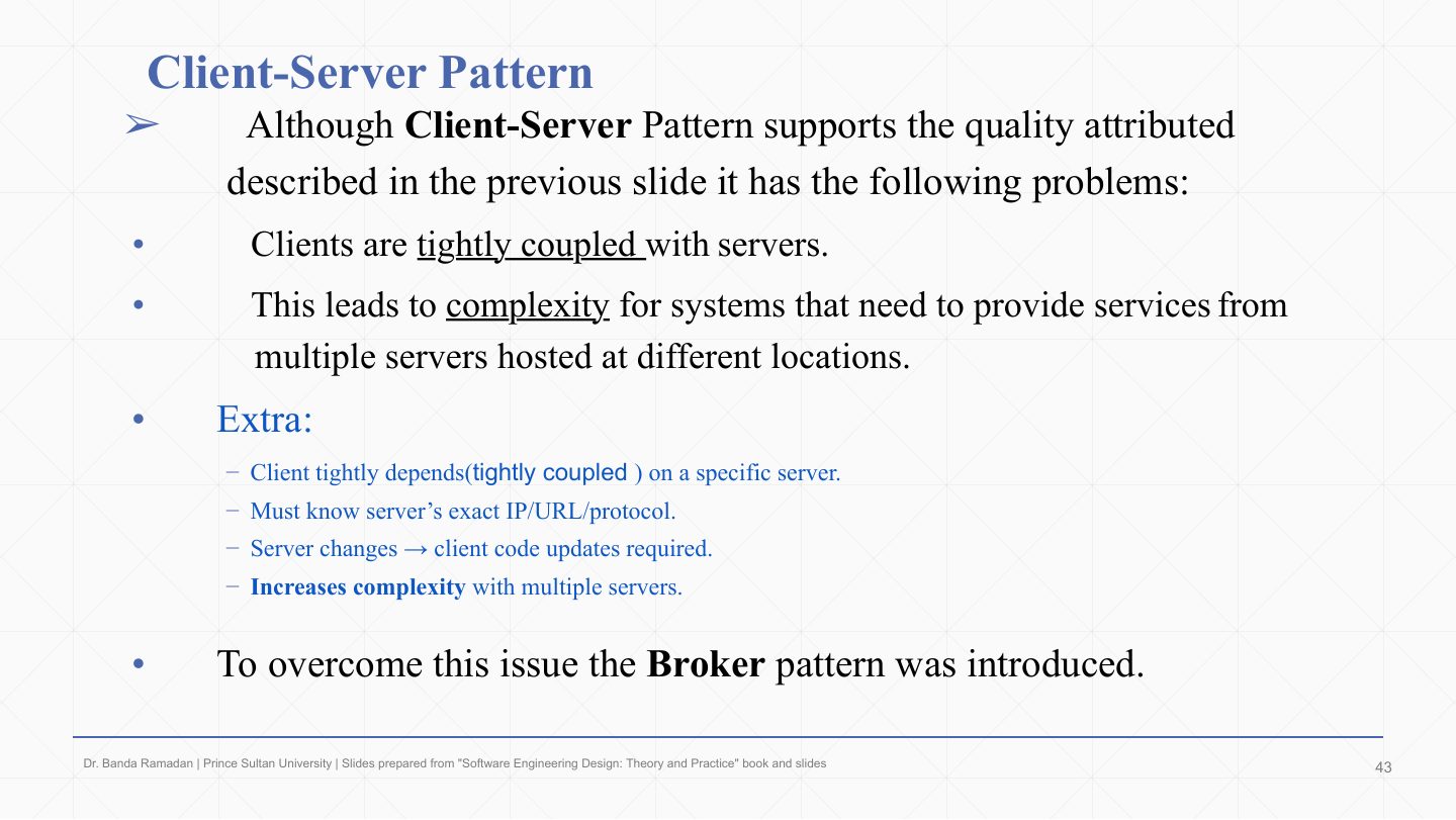 Slide 42: Client-Server Pattern