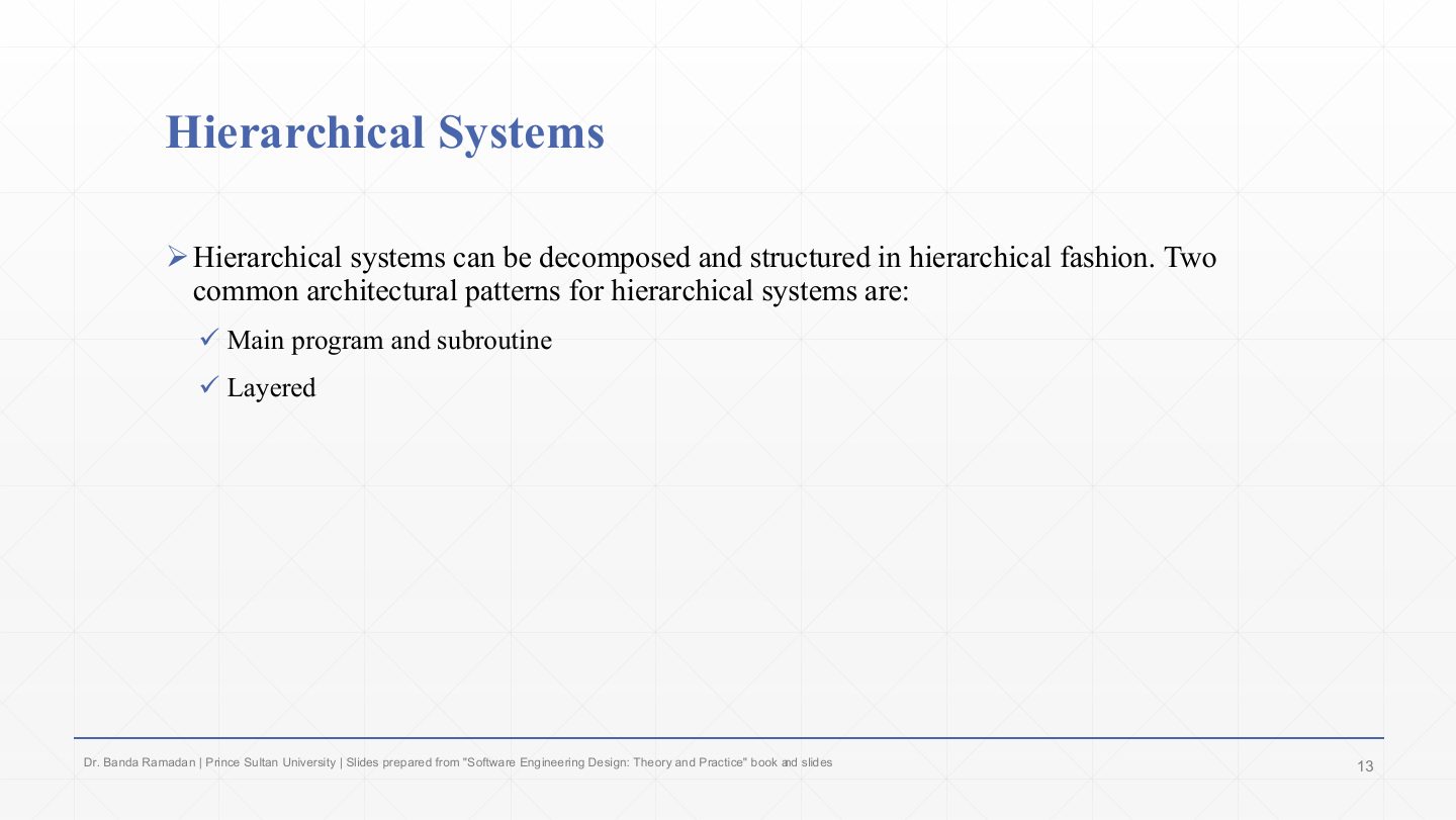 Slide 13: Hierarchical Systems