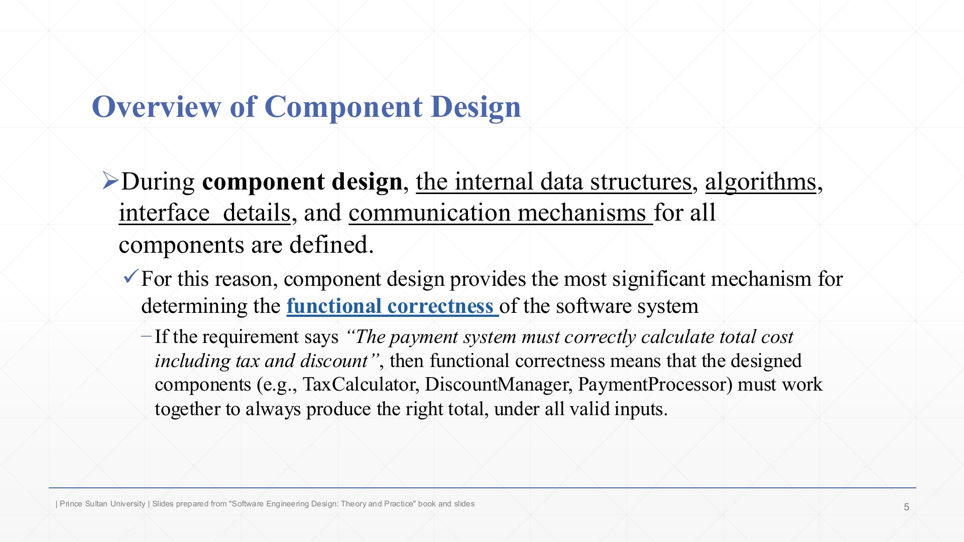 Slide 5: Overview of Component Design