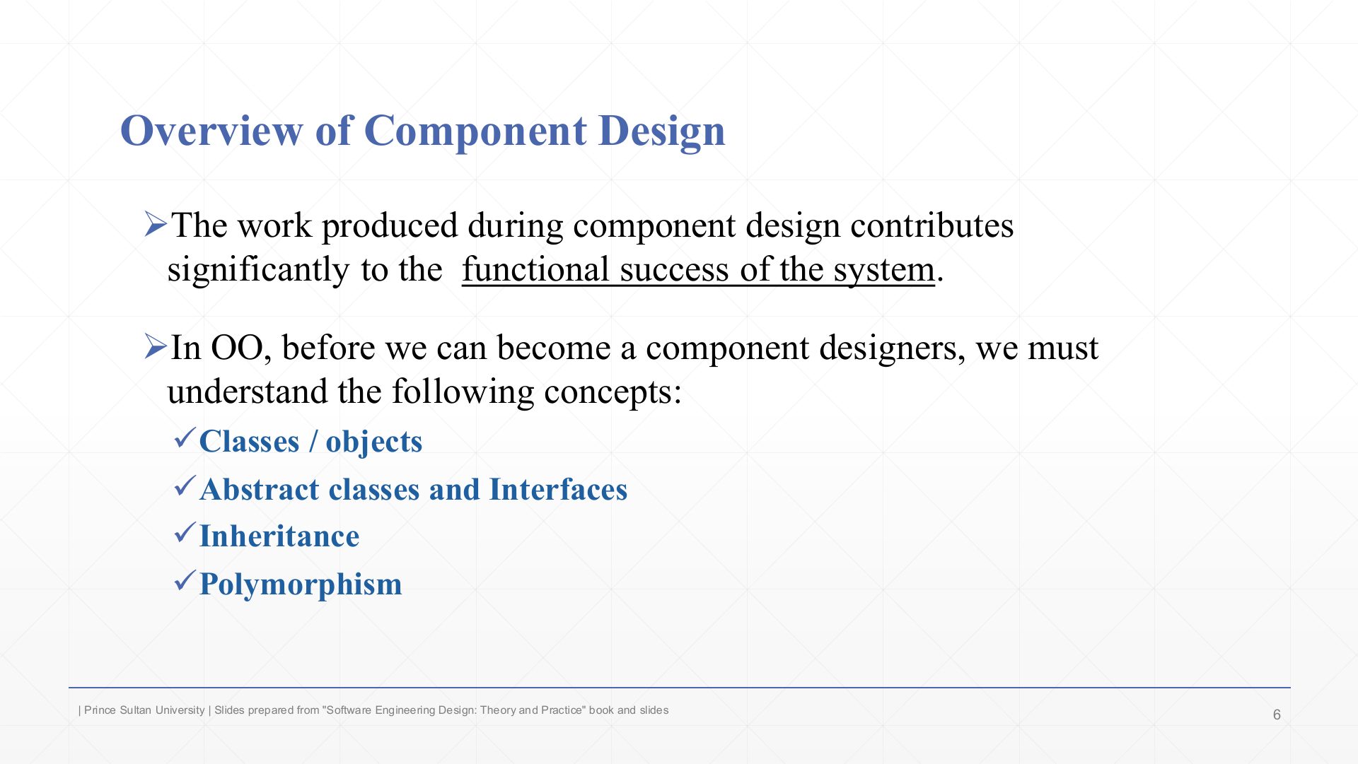Slide 6: Overview of Component Design