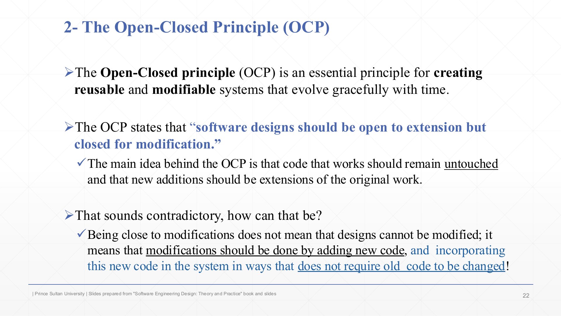 Slide 22: 2- The Open-Closed Principle (OCP)