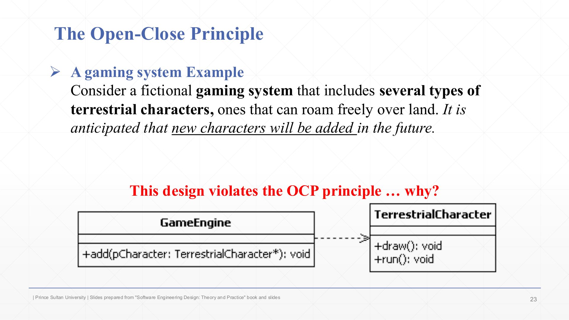 Slide 23: The Open-Close Principle