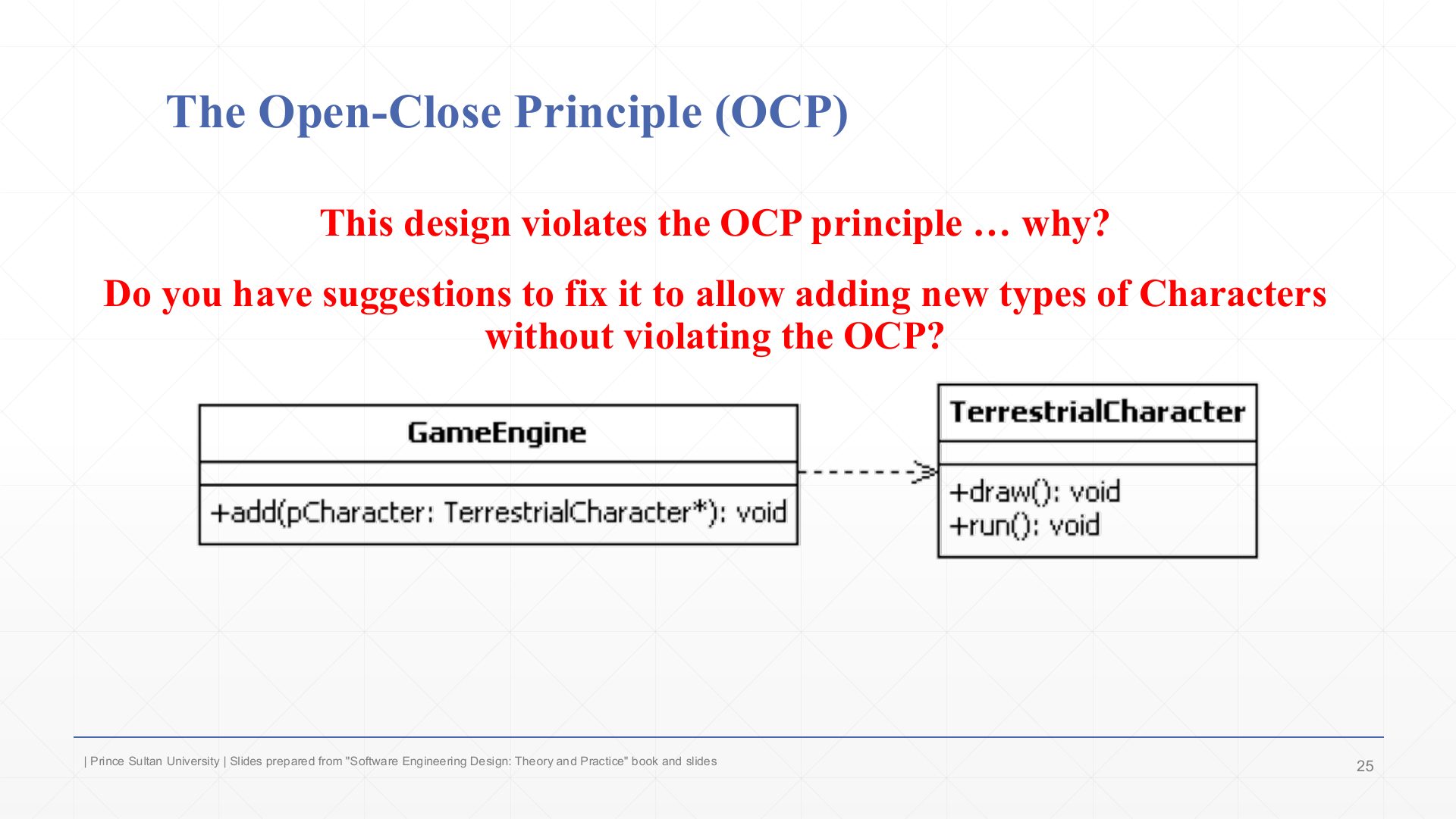 Slide 25: The Open-Close Principle (OCP)