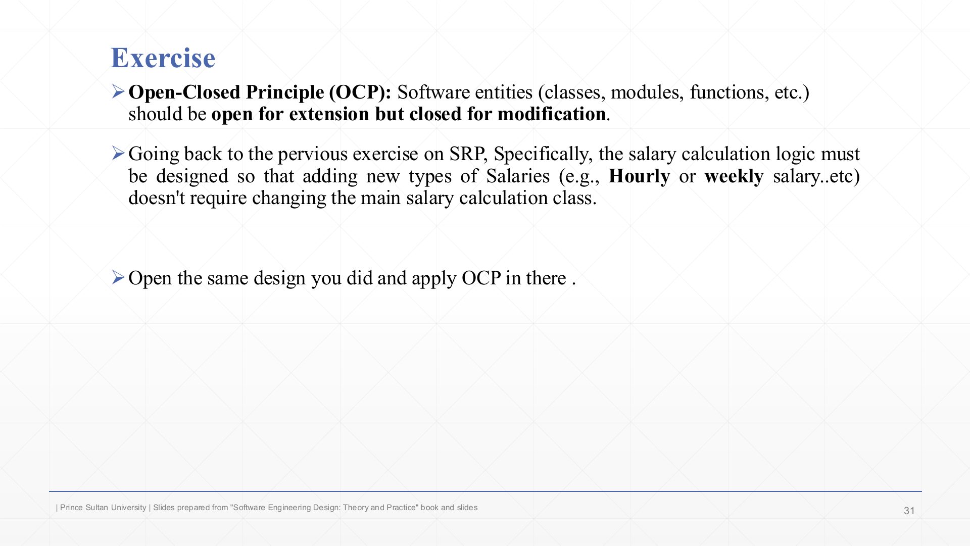 Slide 31: Exercise