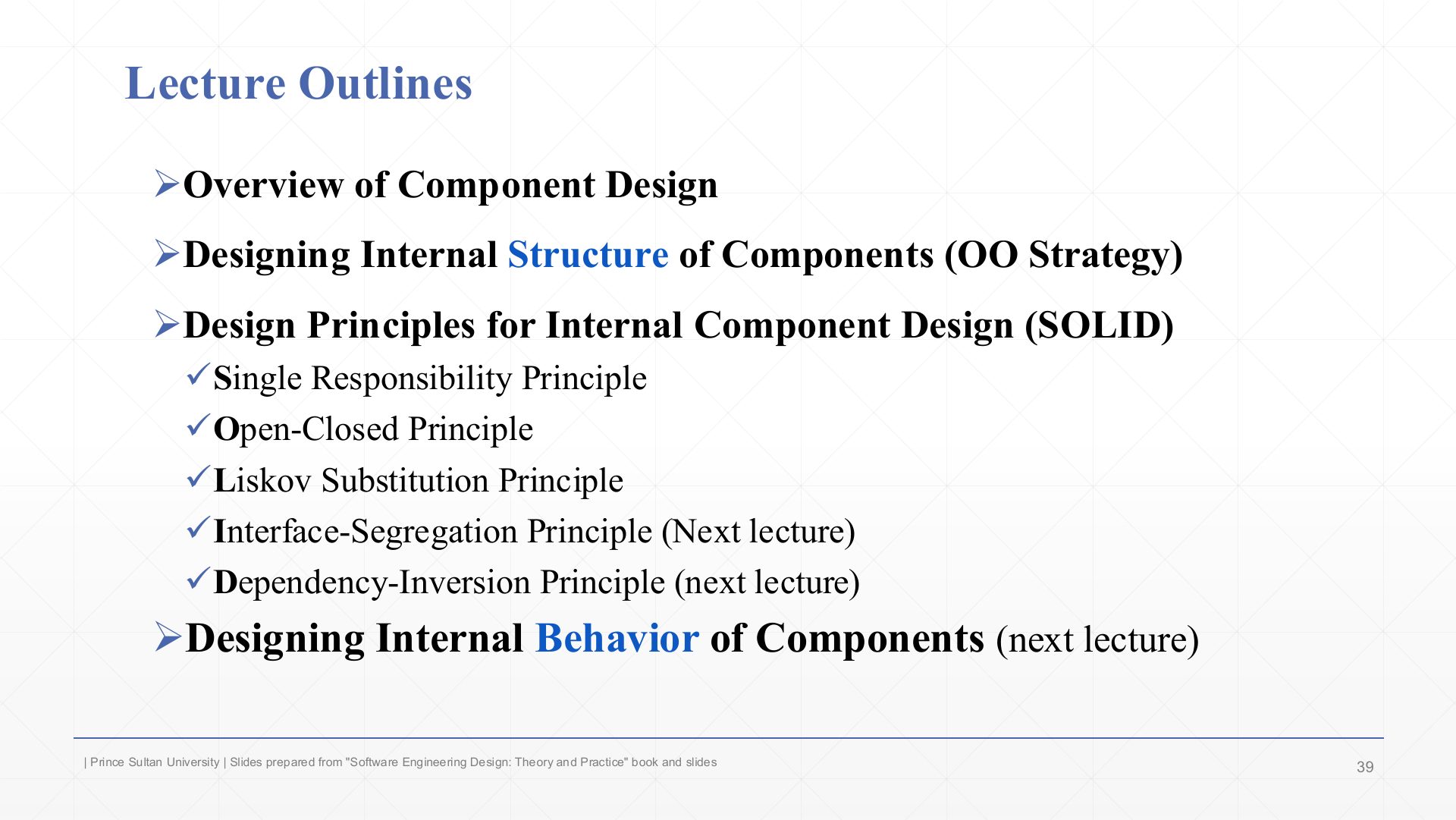 Slide 39: Lecture Outlines