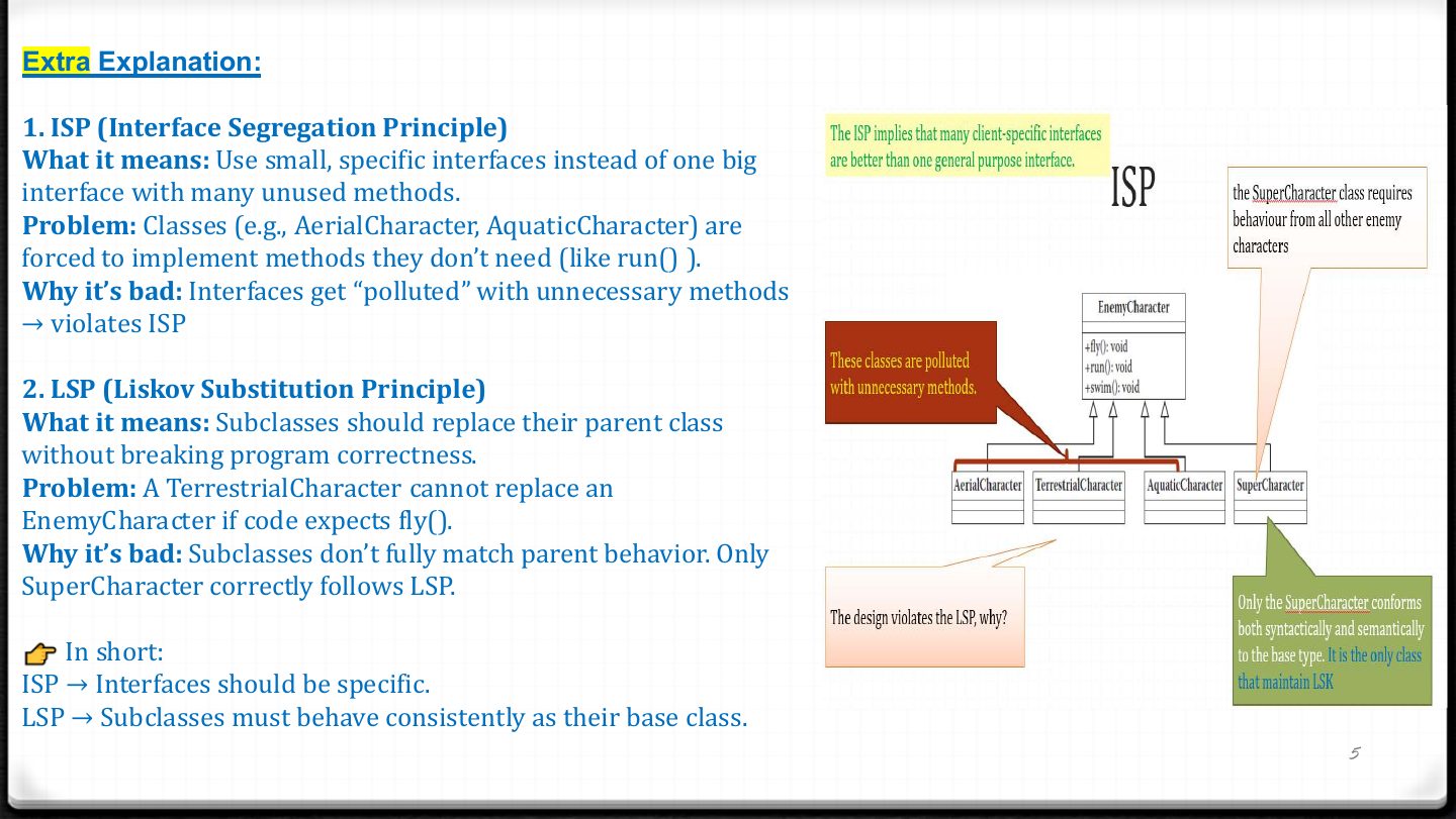 Slide 5: Extra: ISP and LSP explained