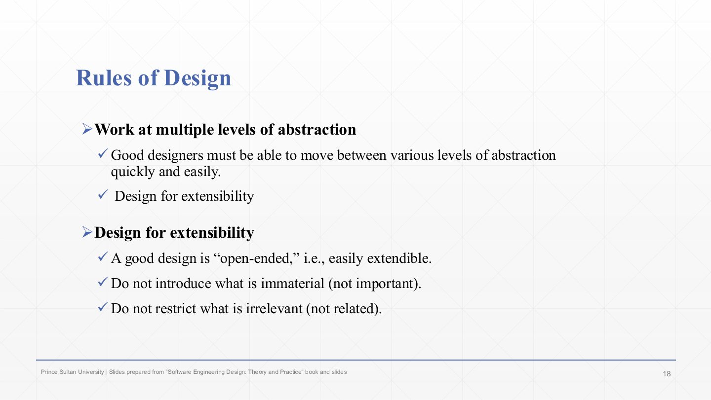 Slide 18: Rules of Design