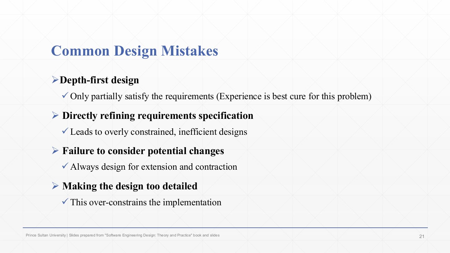 Slide 21: Common Design Mistakes
