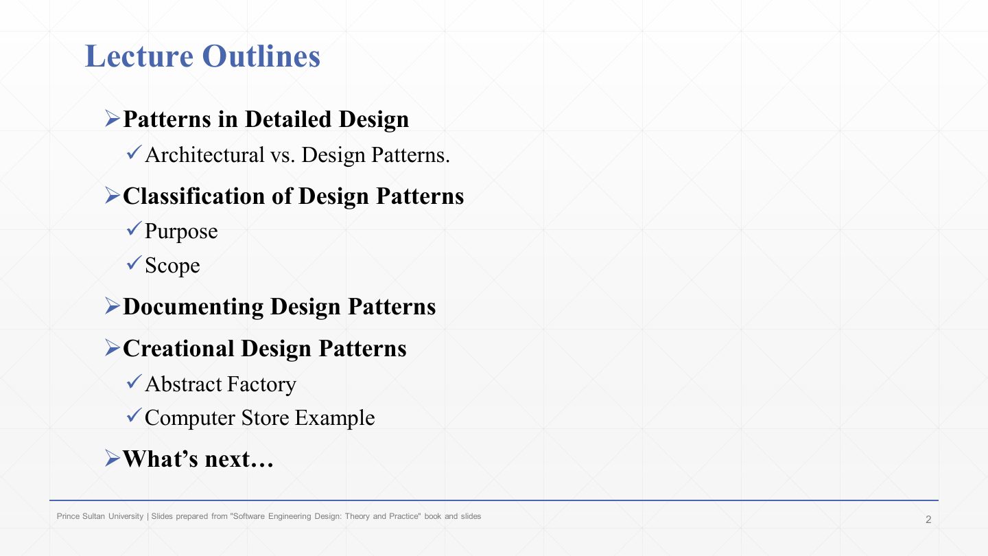 Slide 2: Lecture Outlines