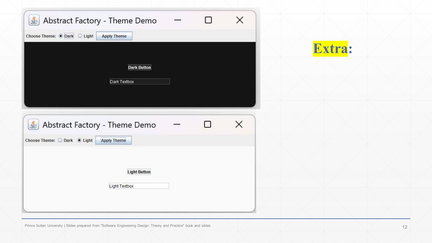 Slide 11: Extra: The theme demo running