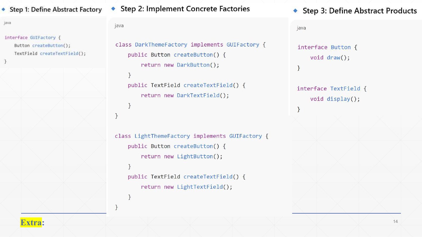 Slide 13: Extra: Theme example code, steps 1–3