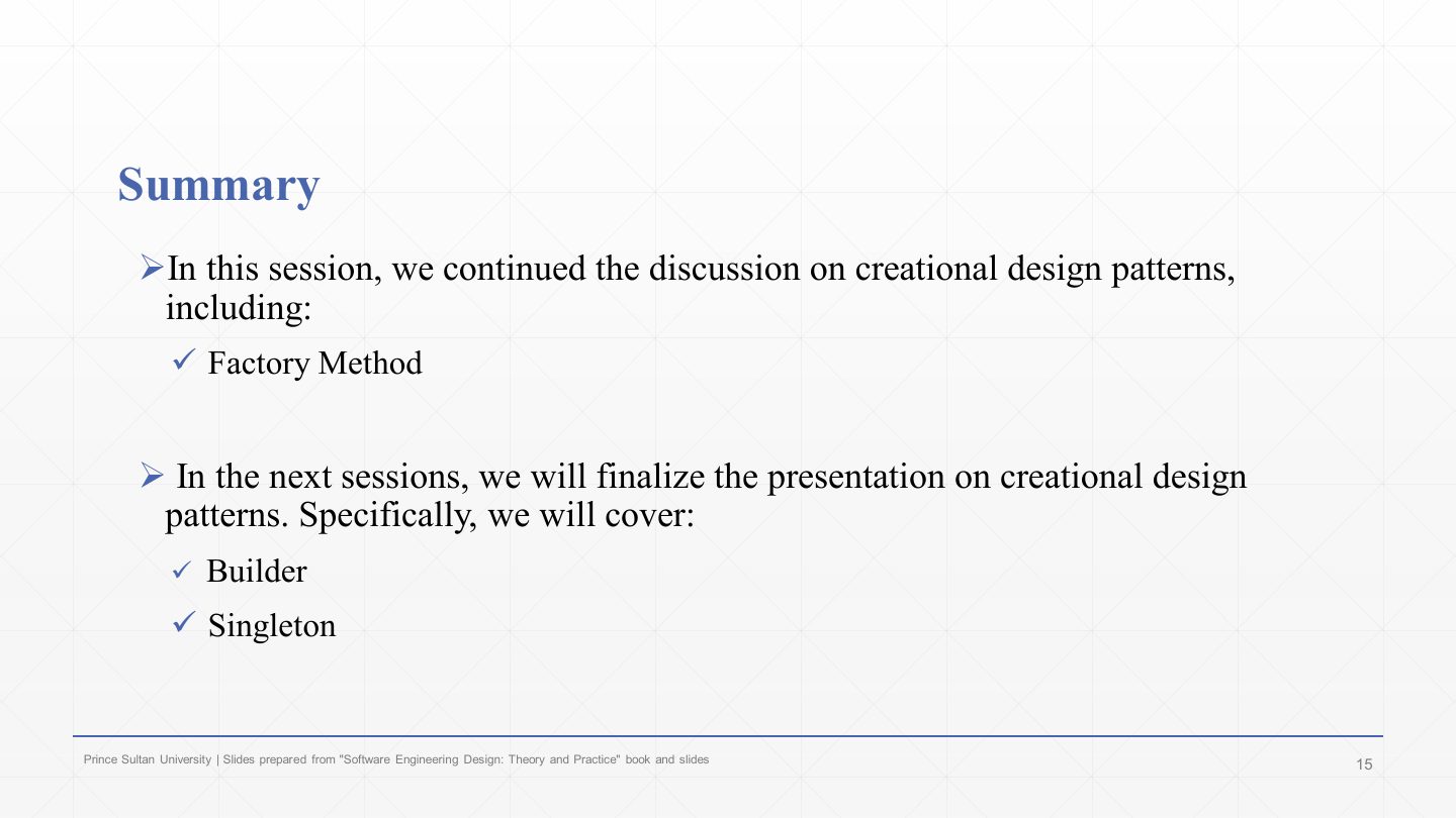 Slide 15: Summary