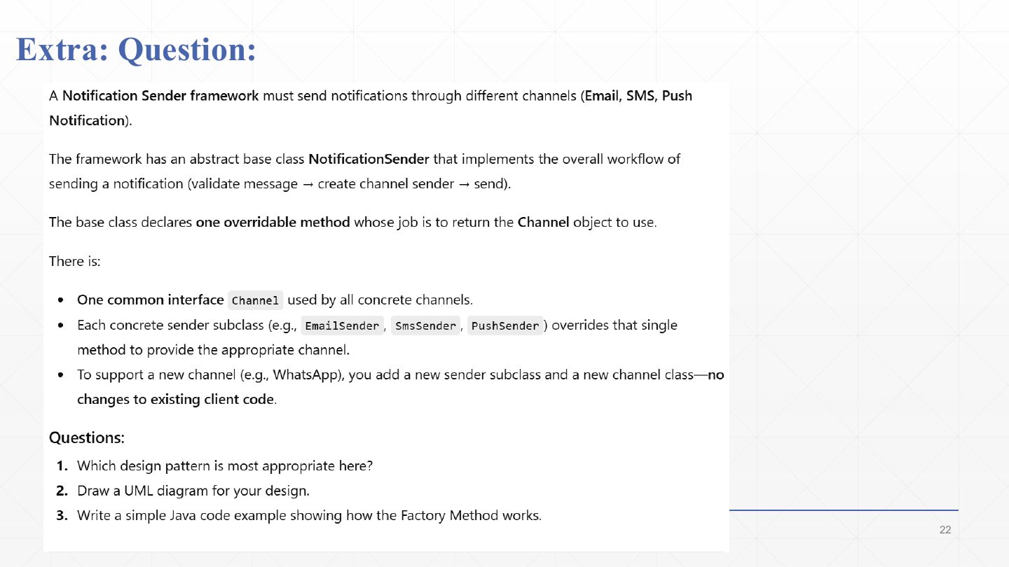 Slide 22: Extra: Question – Notification Sender