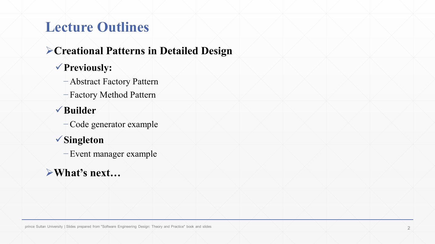 Slide 2: Lecture Outlines